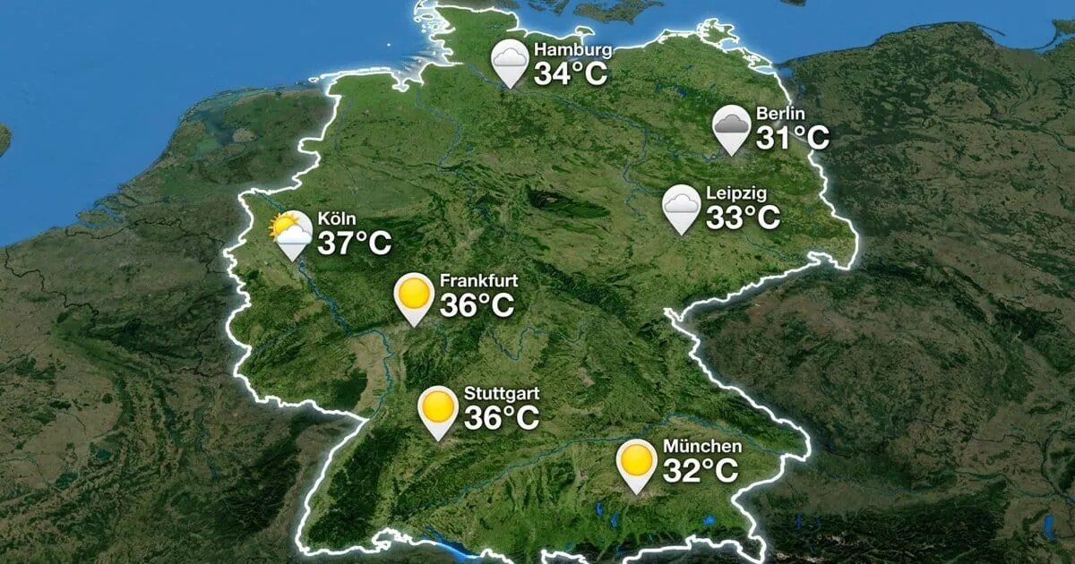 Deutschland: heiß und trocken