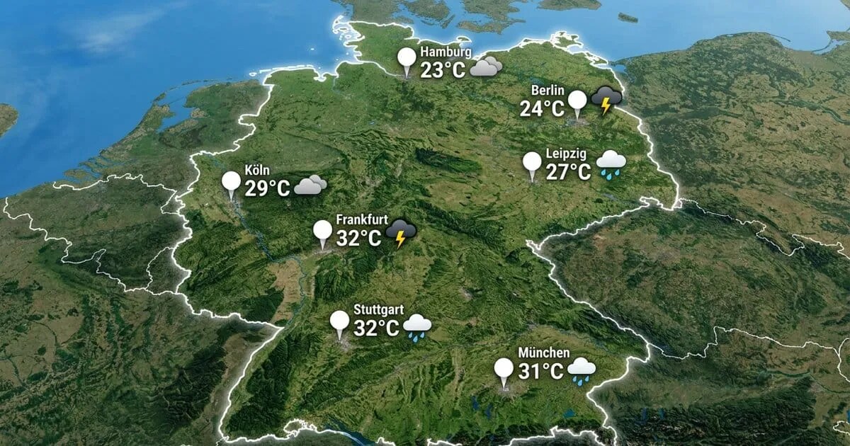 Gewitter und Schauer in Deutschland