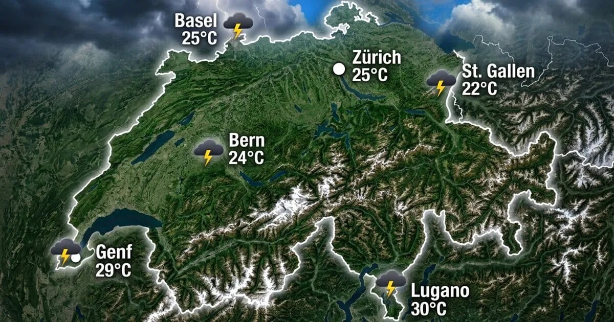 Gewittertag in der Schweiz