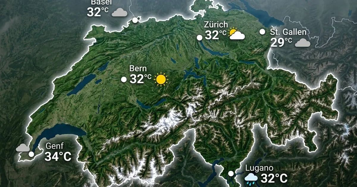 Schweiz: warm, teils nass