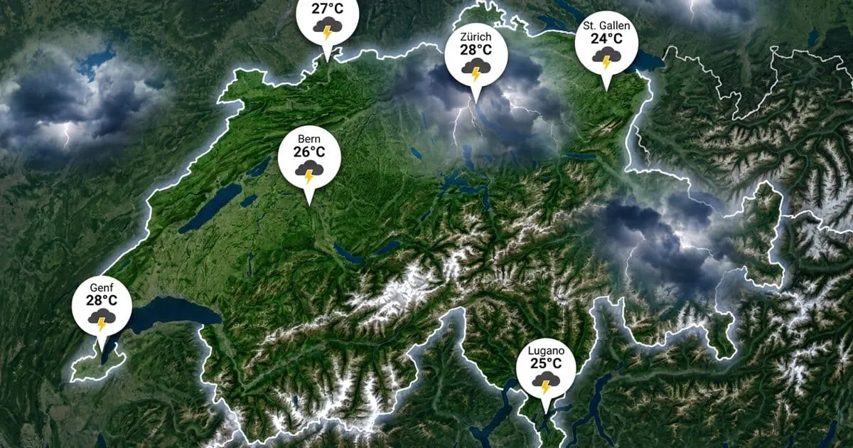 Schweiz: Gewitter am Donnerstag