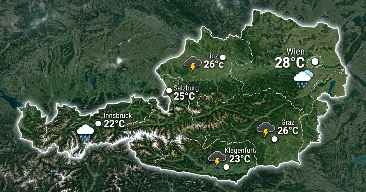 Österreich: Gewitter & Schauer