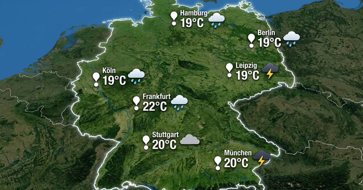 Regen und Gewitter in Deutschland