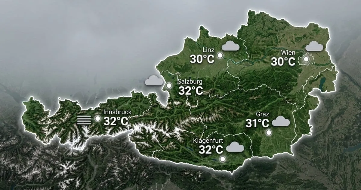 Österreich: warm und oft bedeckt