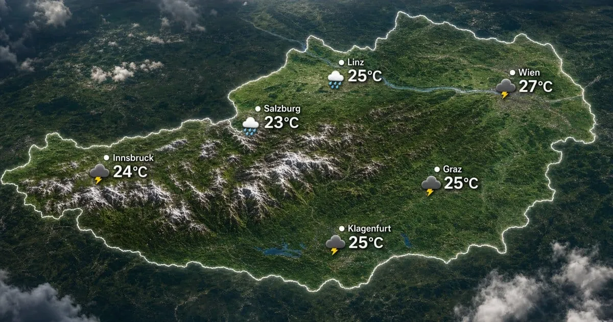 Österreich: Gewitter und Regen