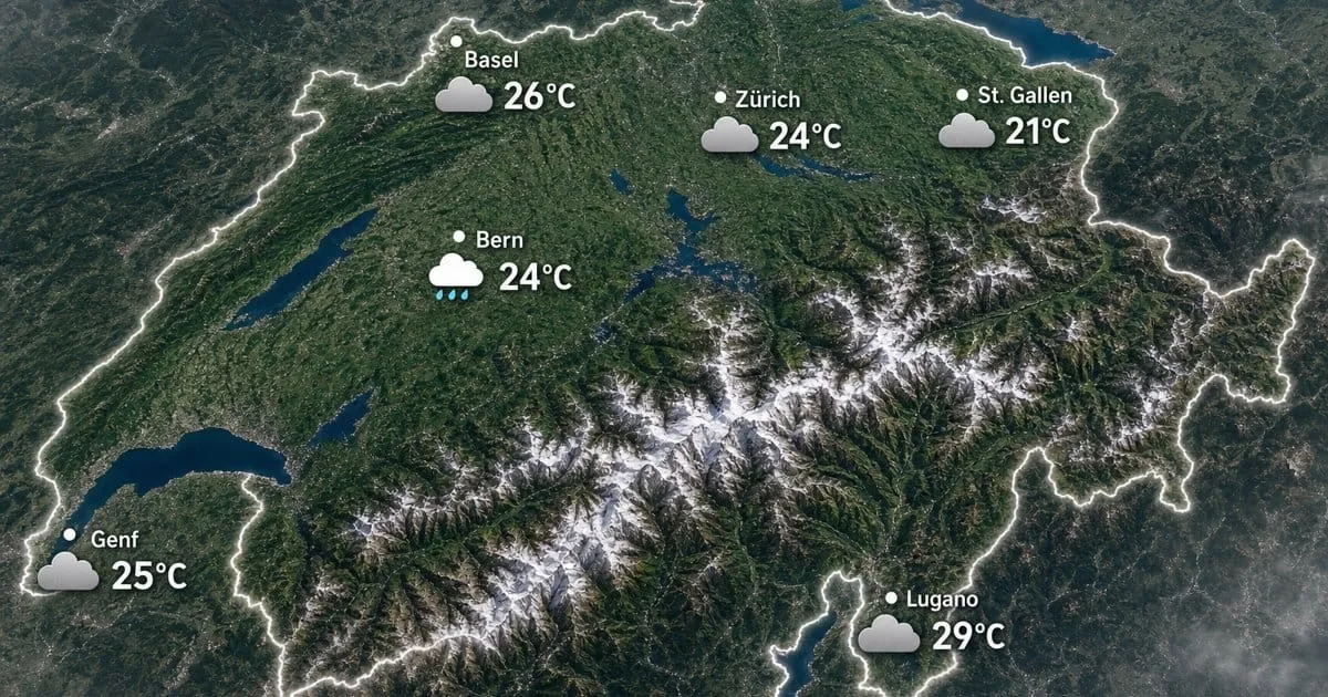 Schweiz: meist bedeckt, mild