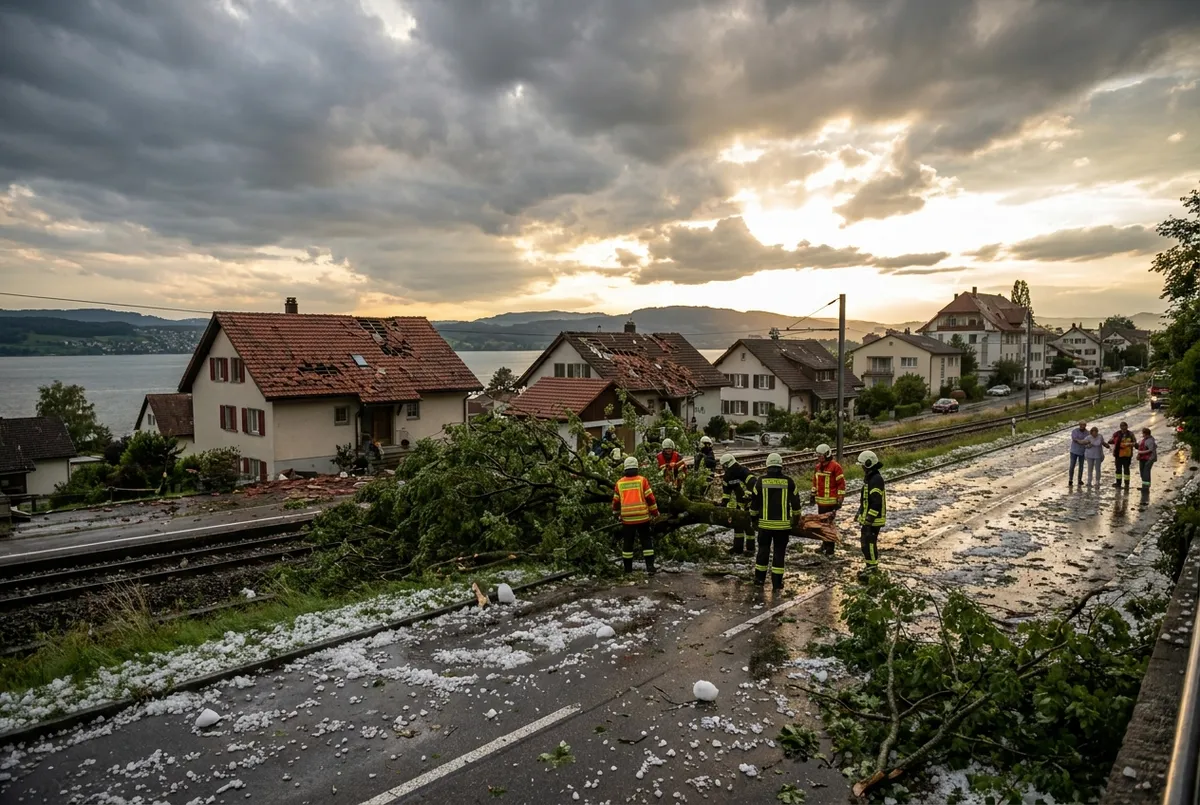 Hagel-Chaos am Bodensee
