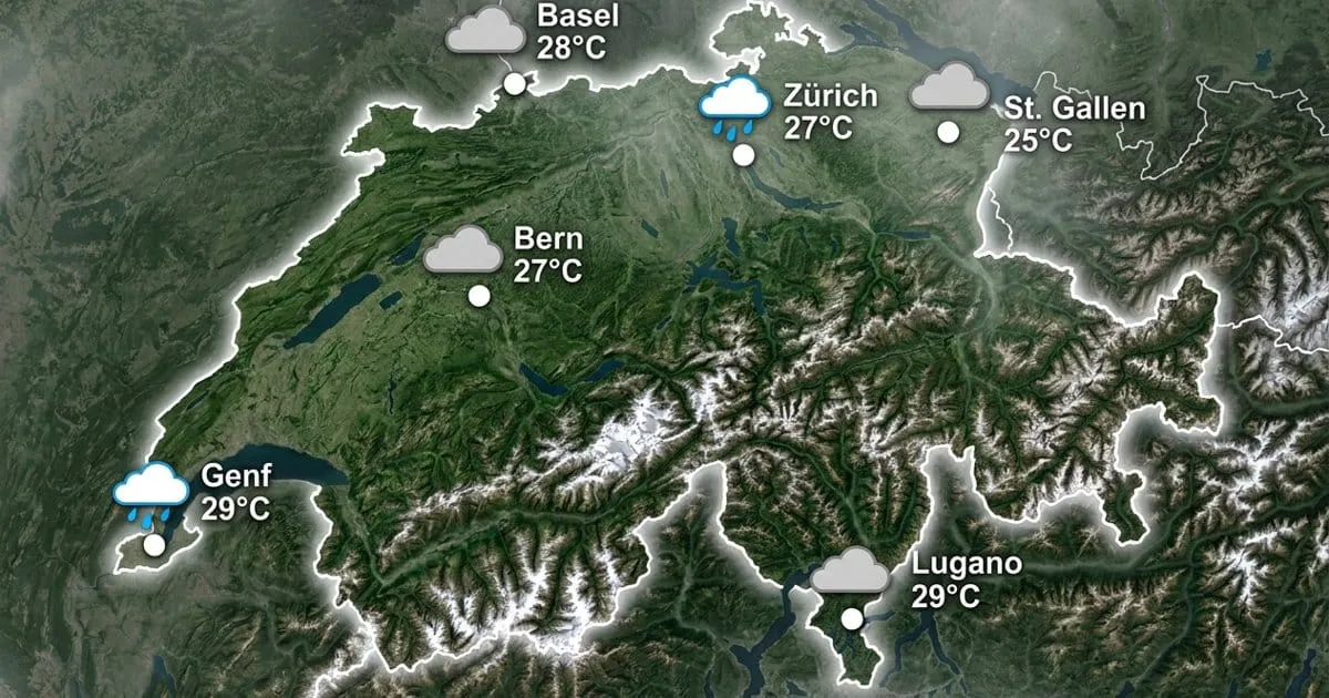 Schweiz: warm, teils Schauer