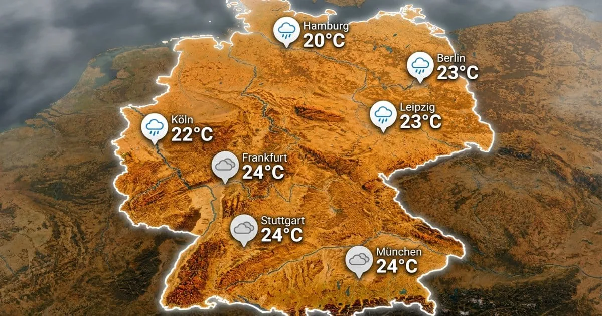 Deutschland: Wolken und Regen