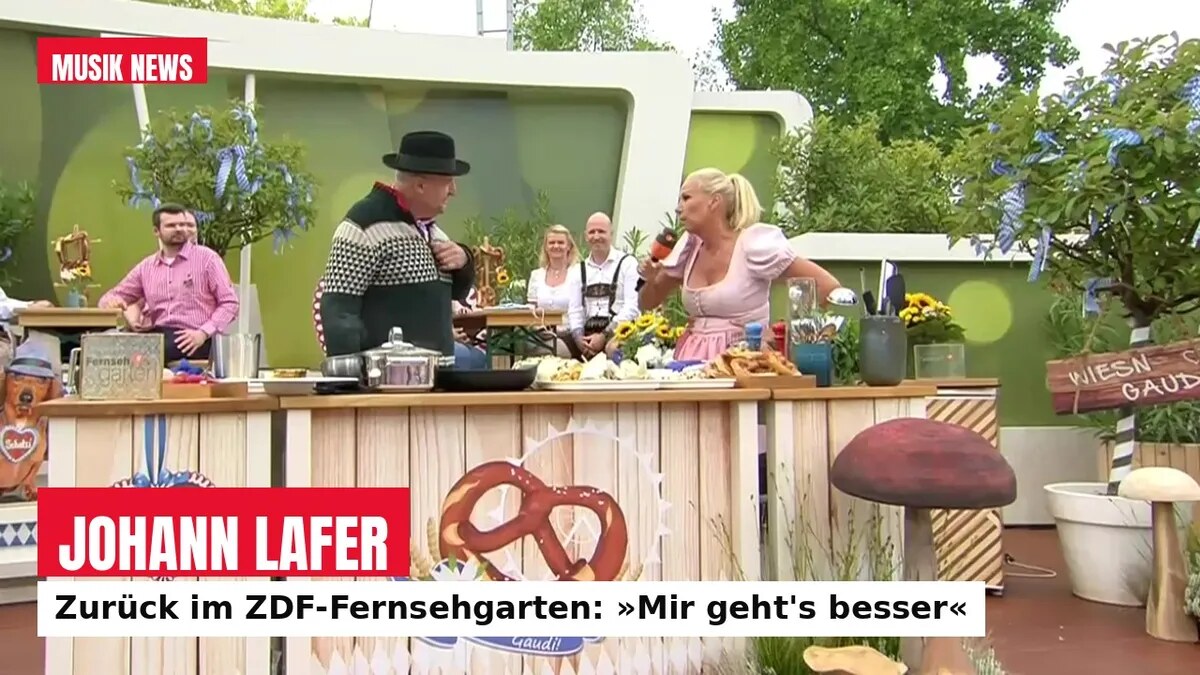 Johann Lafer zurück im ZDF-Fernsehgarten: »Mir geht's besser« – Kiewel: »Es wird wieder gut«