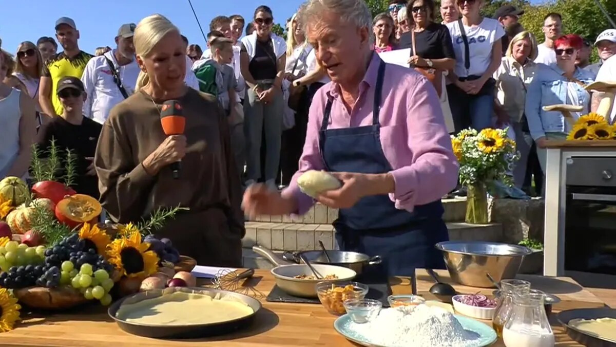 Armin Roßmeier im ZDF-Fernsehgarten: Flammkuchen zum Erntedank – und der Fehler mit dem Speck